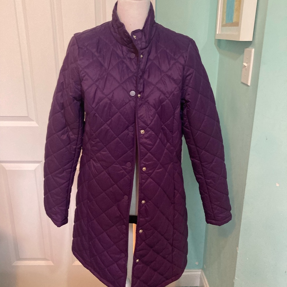 Lightweight Purple Quilted Coat